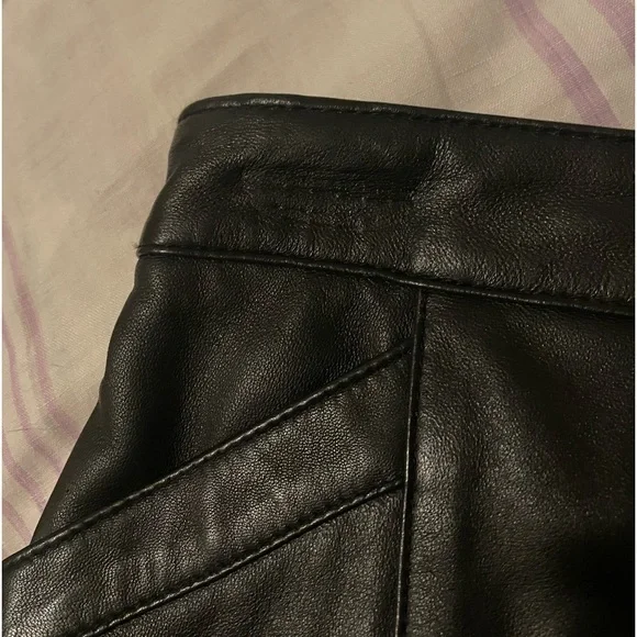 Uniform John Paul Richard Lamb Leather Miniskirt - Picture 7 of 7
